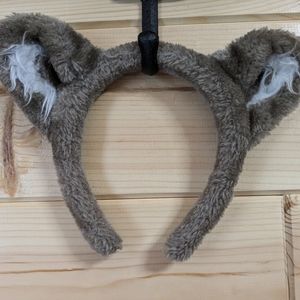 Great Wolf Lodge furry wolf ears hand band gray/brown, costume fun